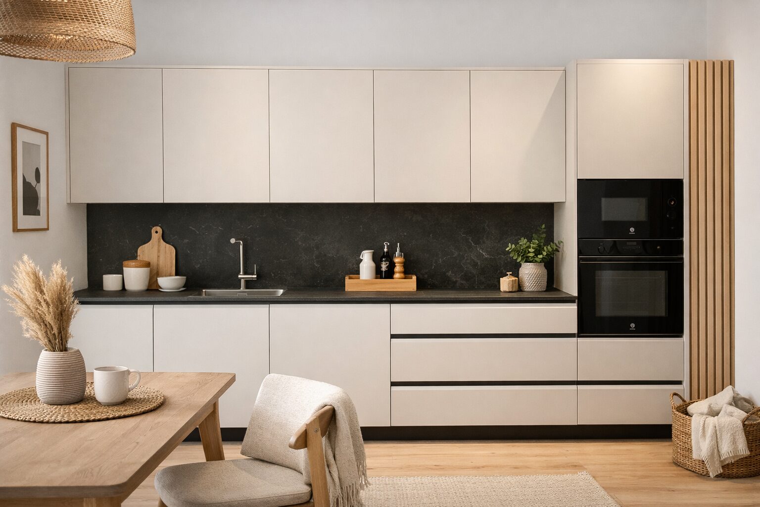Cocina Amazonía Minimalista — pieza proyectada de la exposición Meraki en Zaragoza